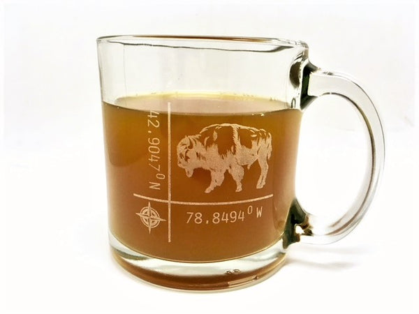 Custom design Glass Coffee Mugs~Set of two