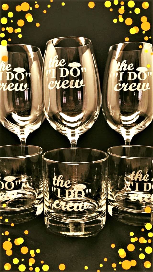 Wedding Party gift glasses (Set of four)