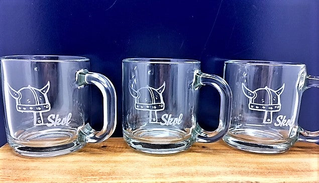 Custom etched glass coffee mugs 2025